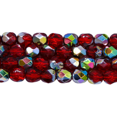 6FC544-V: CZ FACET RD Ruby Vitrail 6mm-300PC