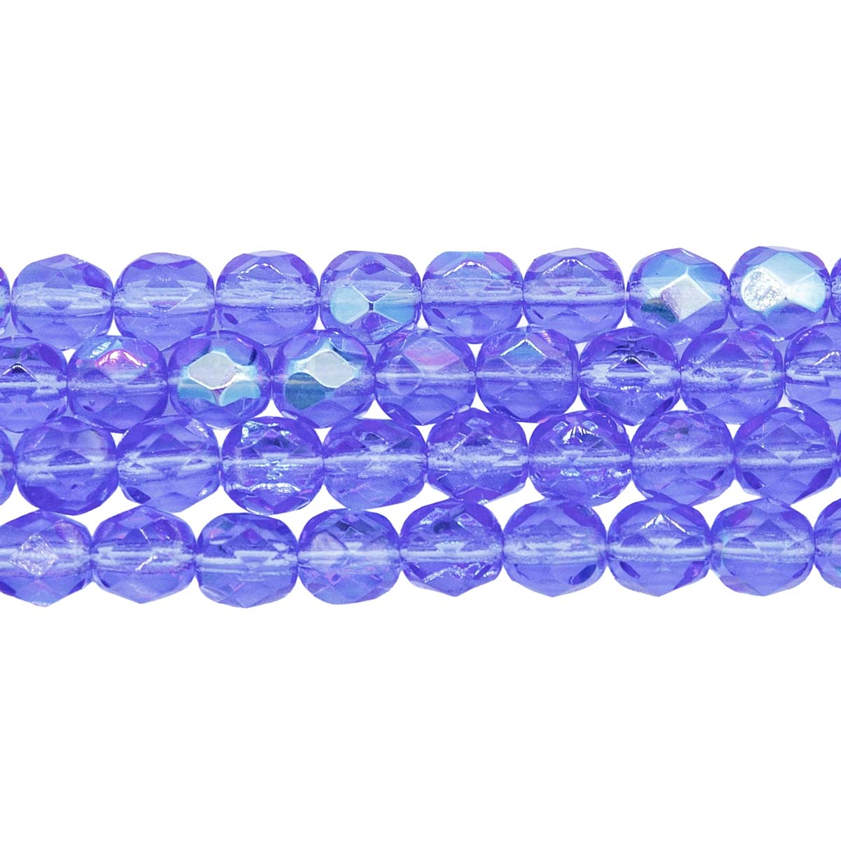 6FC574R: CZ FACET RD Sapphire AB 6mm-50PC