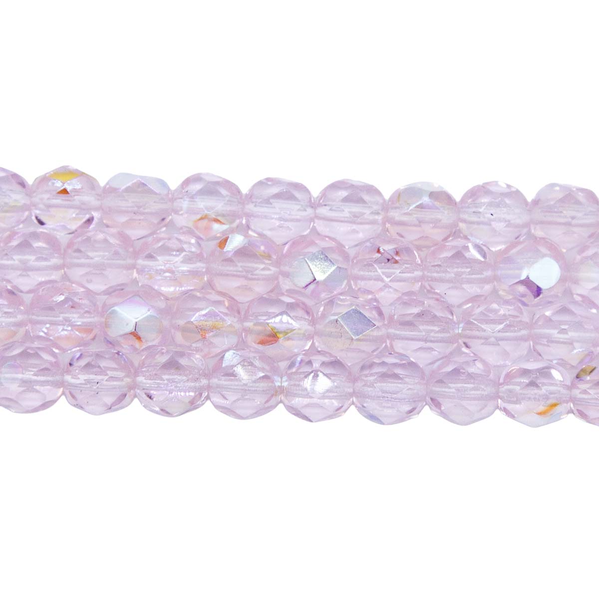 6FC592-2: CZ FACET RD True Pink AB 6mm-300PC