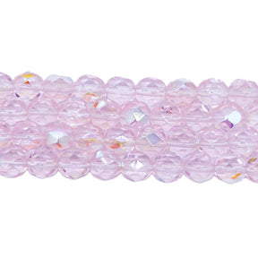 6FC592-2: CZ FACET RD True Pink AB 6mm-300PC