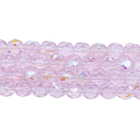 6FC592-2: CZ FACET RD True Pink AB 6mm-300PC