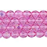 6FC594-AC: CZ FACET RD Rose Pink Coated AB 6mm 300PC