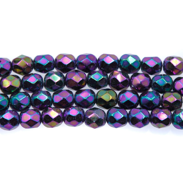 6FC599R: CZ FACET RD Purple Iris 6mm-50PC