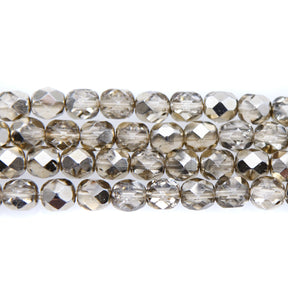 6FC853-HR: CZ FACET RD LT Gold Half Coated 6mm-50PC