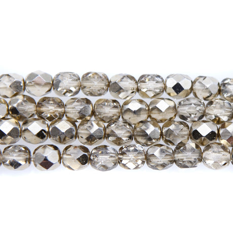 6FC853-HR: CZ FACET RD LT Gold Half Coated 6mm-50PC