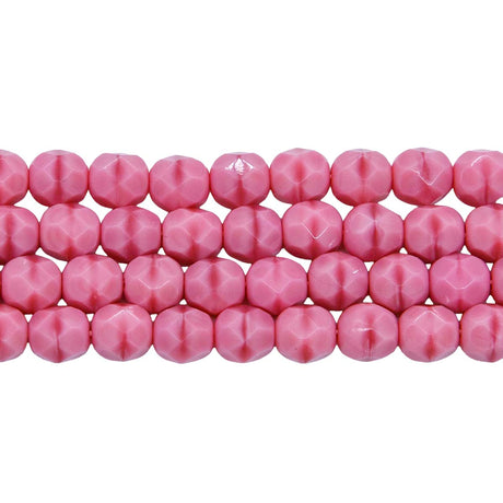 6FC993: CZ FACET RD Satin Pink 6mm-300PC