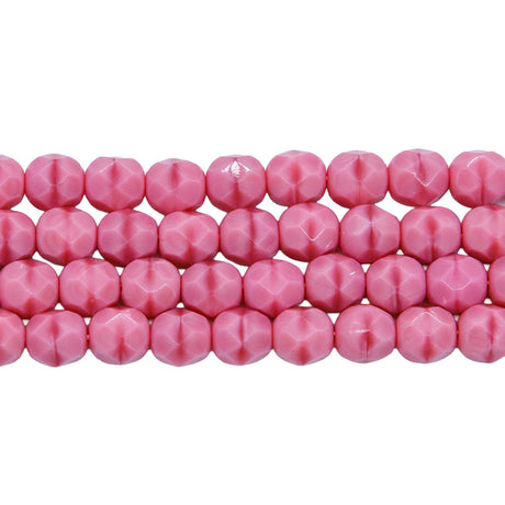 6FC993R: CZ FACET RD Satin Pink 6mm-50PC
