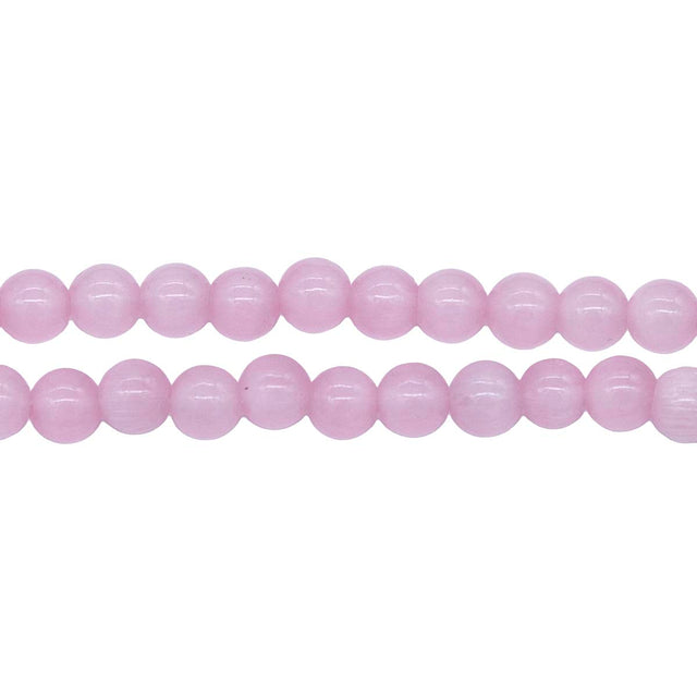 6FO692-2: Fiber Optic Bead Round Pink 6mm