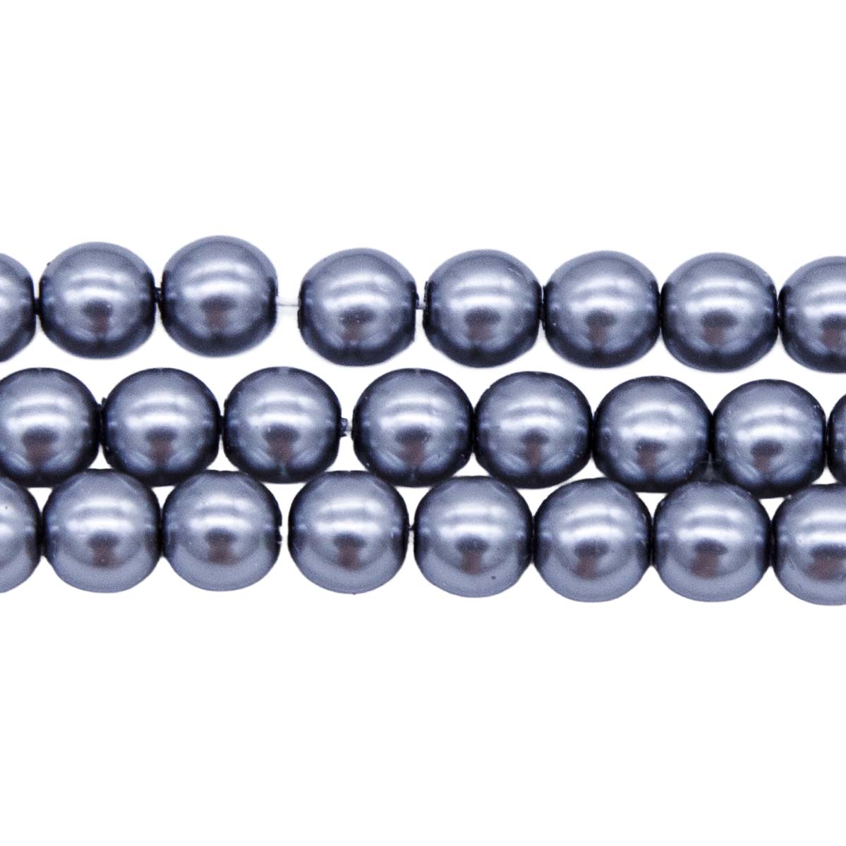 6GP605: CZ Glass Pearl Grey 6mm - 300PC