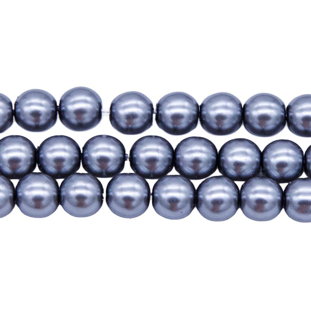 6GP605: CZ Glass Pearl Grey 6mm - 300PC