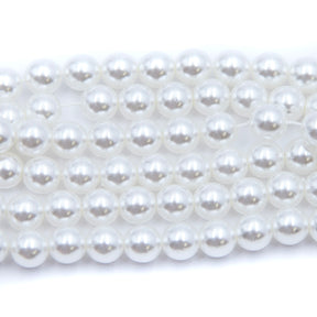 6GP612R: CZ Glass Pearl White 6mm-50PC