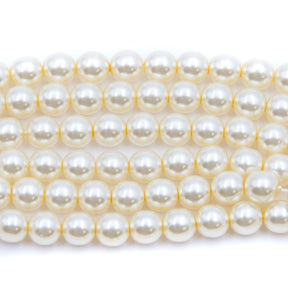 6GP614: CZ Glass Pearl Cream 6mm 300PC