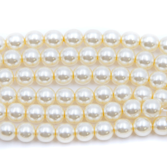6GP614: CZ Glass Pearl Cream 6mm 300PC