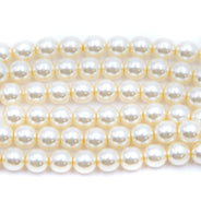 6GP614R: CZ Glass Pearl Cream 6mm-50PC