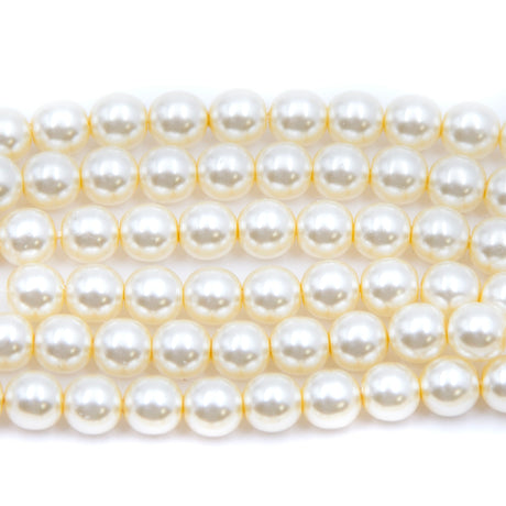 6GP614R: CZ Glass Pearl Cream 6mm-50PC
