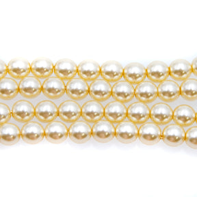 6GP615R: CZ Glass Pearl Parchment 6mm-50PC