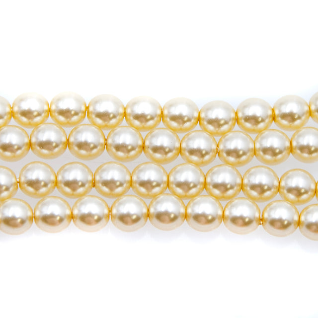 6GP615R: CZ Glass Pearl Parchment 6mm-50PC