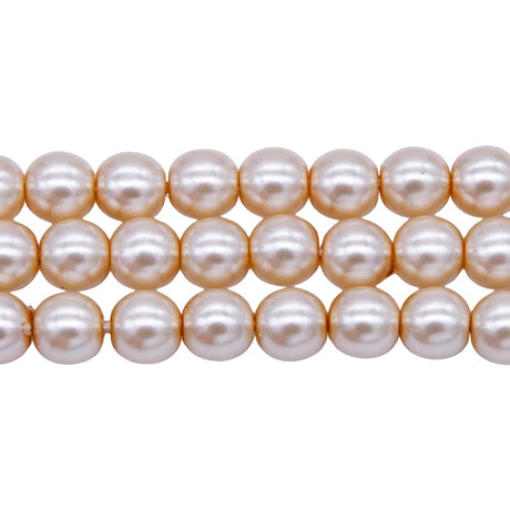 6GP616: CZ Glass Pearl Parchment 6mm - 300PC