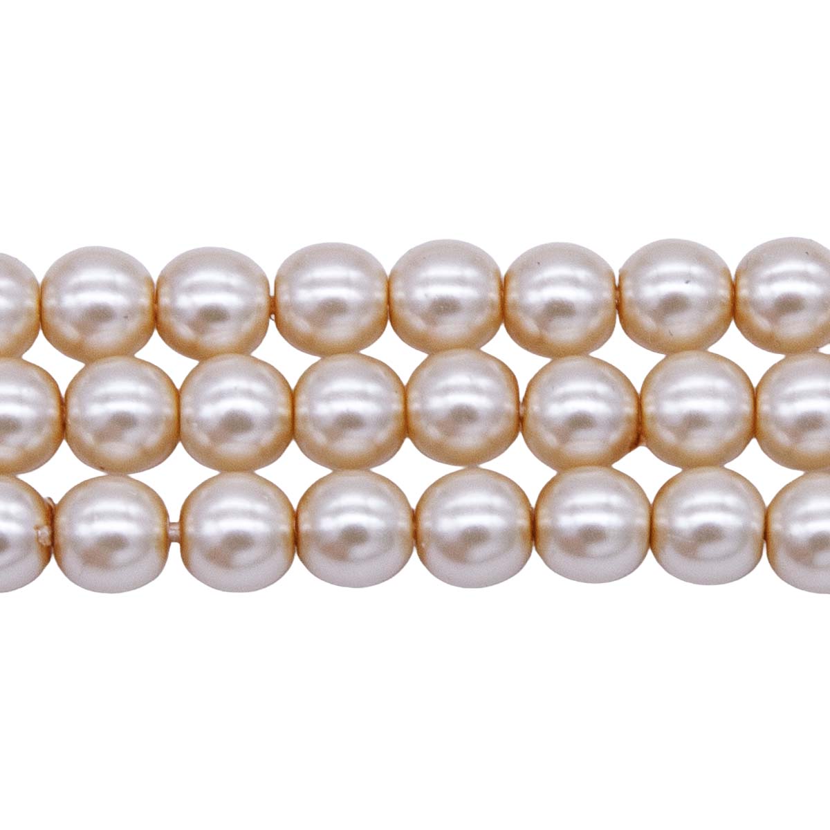 6GP616R: CZ Glass Pearl Parchment 6mm - 50PC