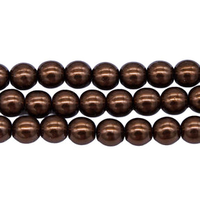 6GP658R: CZ Glass Pearl Brown 6mm - 50PC