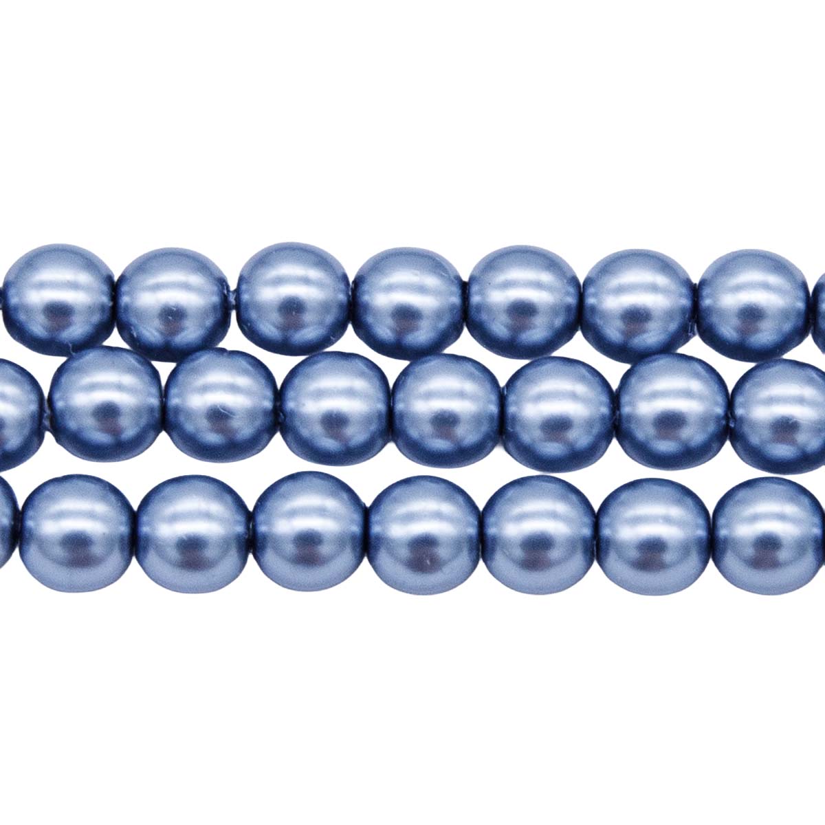 6GP675R: CZ Glass Pearl Steel Blue 6mm-50PC