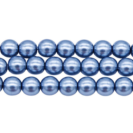 6GP675R: CZ Glass Pearl Steel Blue 6mm-50PC