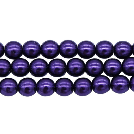 6GP698: CZ Glass Pearl Dark Purple 6mm - 300PC