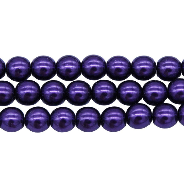 6GP698: CZ Glass Pearl Dark Purple 6mm - 300PC