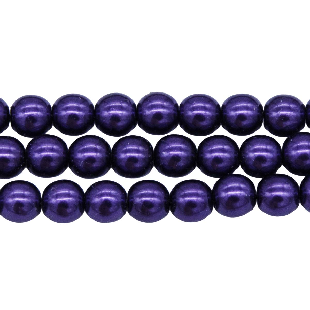 6GP698R: CZ Glass Pearl Dark Purple 6mm - 50PC