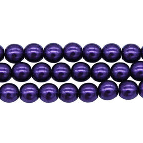 6GP698R: CZ Glass Pearl Dark Purple 6mm - 50PC