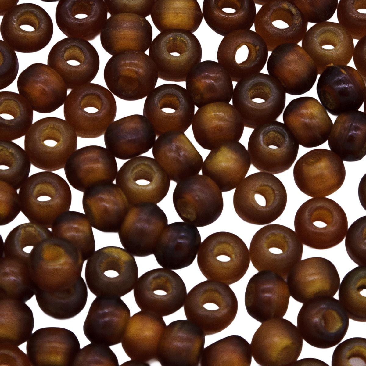 6HR255: Horn Round Amber 6-7mm 150 Pieces