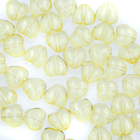 6HT221: CZ Heart Pale Jonquil 6mm 50 Pieces
