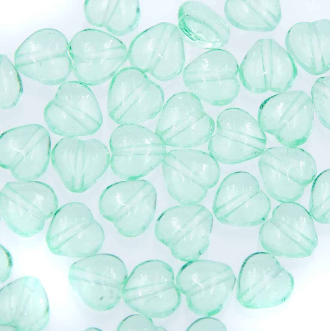 6HT281-P: CZ Heart Peridot 6mm 50 Pieces