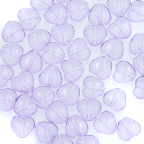 6HT296: CZ Heart Light Amethyst 6mm 50 Pieces