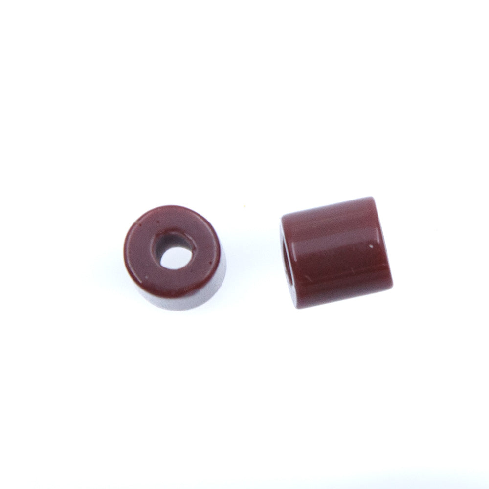 6IN156: Tile Bead Brown 6mm 50 Grams
