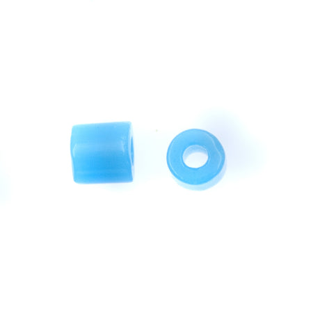 6IN165: Tile Bead Greasy Turquoise Blue 6mm - 50GM