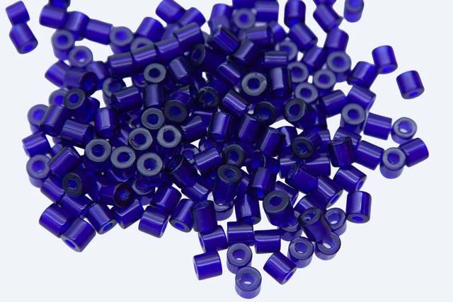 6IN278: Tile Bead Cobalt Blue 6mm 75GM