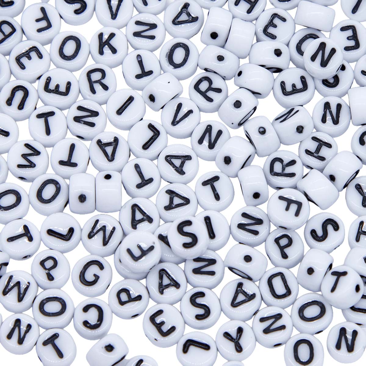 6LB525-PML: CZ Alphabet Beads Mix 6mm 150PC