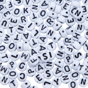 6LB525-PML: CZ Alphabet Beads Mix 6mm 150PC