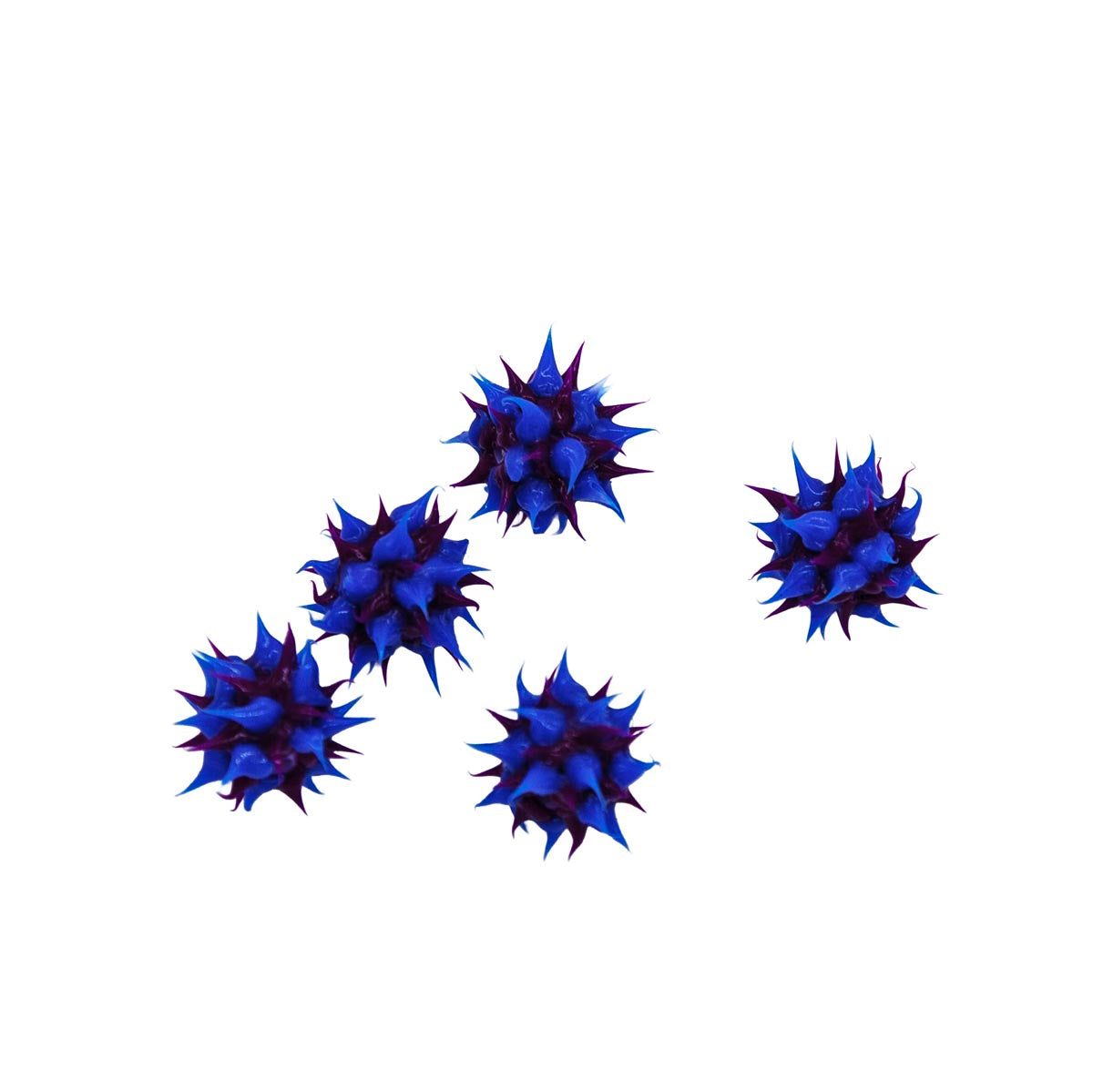 6MS198-74: Rubber Round Purple w/Blue 6mm - 5PPK