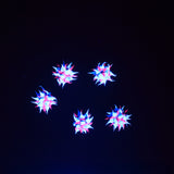 6MS198-74: Rubber Round Purple w/Blue 6mm - 5PPK