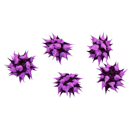6MS198-96: Rubber Round Dark Purple with Light Purple 6mm - 5PPK