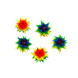 6MS525: Rubber Round Rainbow 6mm - 5PPK