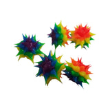 6MS525: Rubber Round Rainbow 6mm - 5PPK