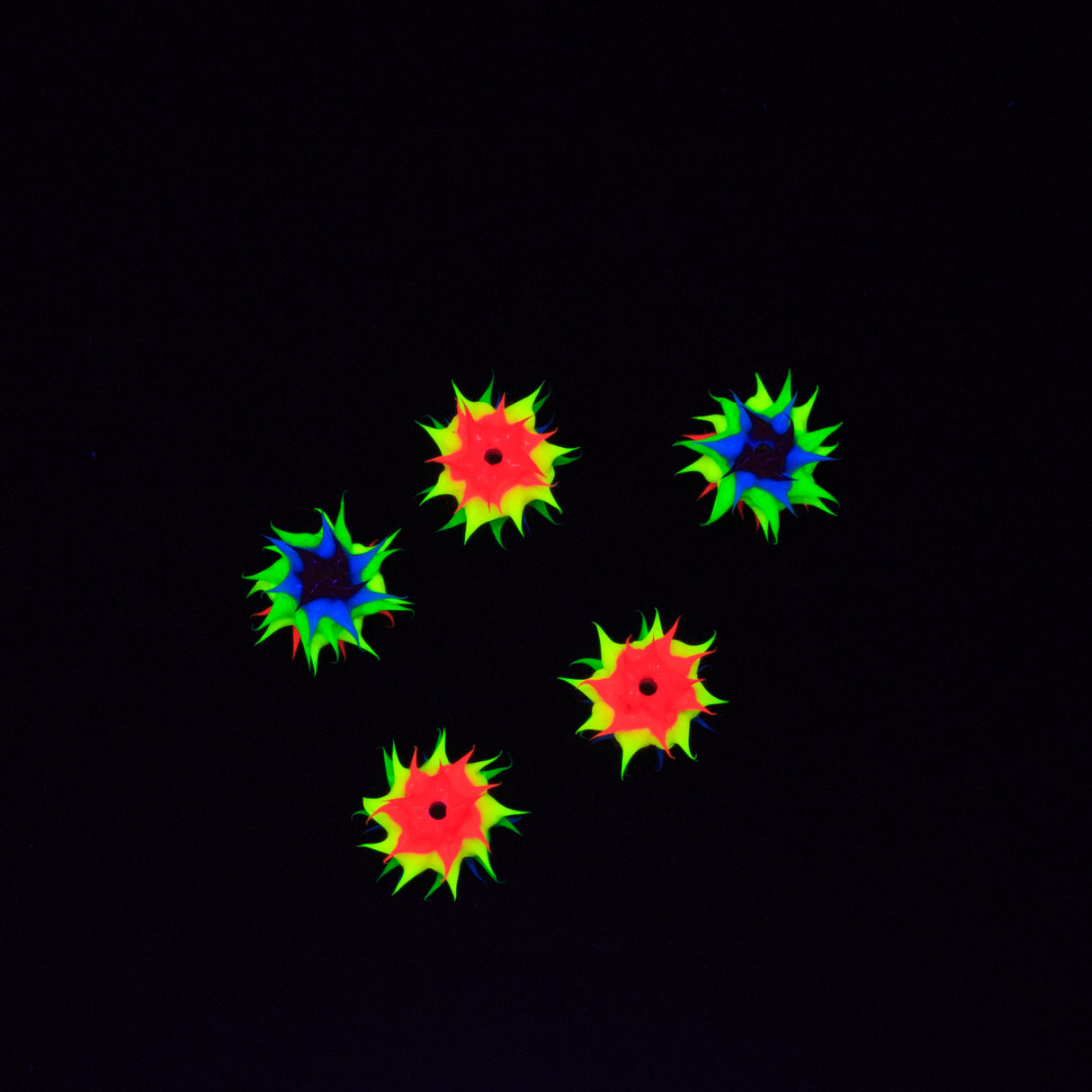 6MS525: Rubber Round Rainbow 6mm - 5PPK