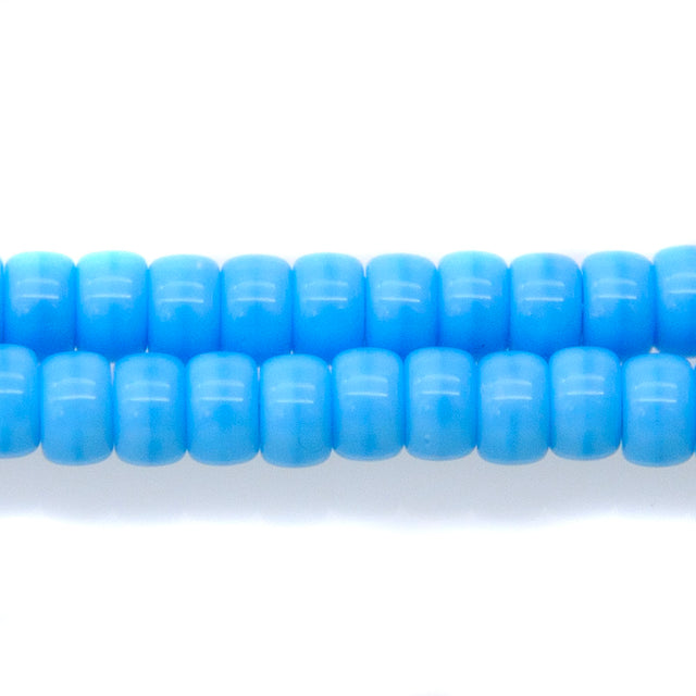6RC162: CZ Crow Roller Lt Turquoise Blue 6mm 600PC