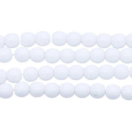 6RD112: CZ Round Opaque White 6mm 300PC