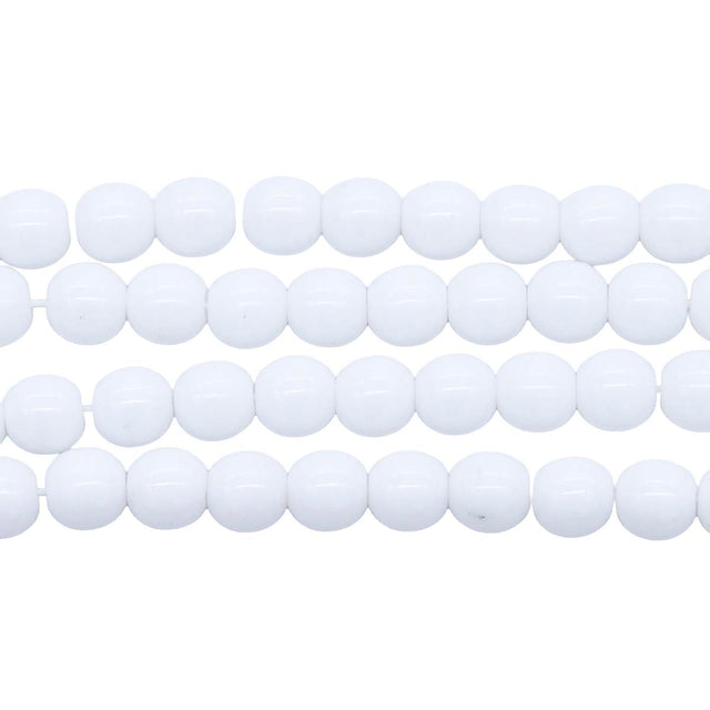 6RD112R: CZ Round Opaque White 6mm-50PC