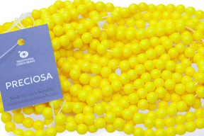 6RD122: CZ Round Opaque Lemon Yellow 6mm - 600 Pc