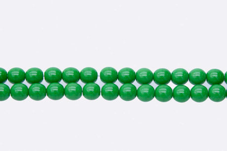6RD183R: CZ Round Opaque Green 6mm - 50 PC